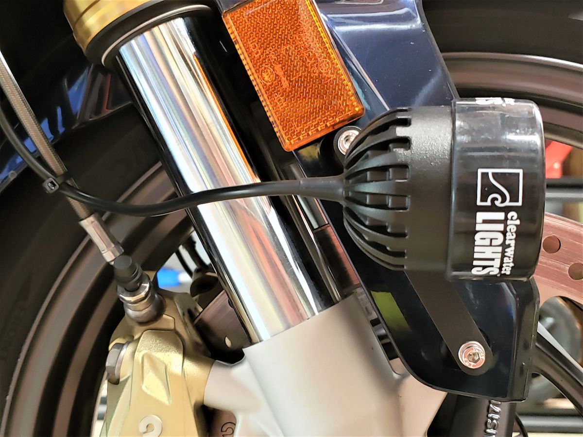 Clearwater Darla lights on an R 1250 RS - BMW Owners News